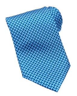 Mens Mini Paisley Printed Tie, Blue   Brioni   Blue