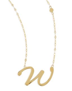14k Gold Initial Letter Necklace, W   Lana   Gold (14k )