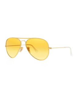 Aviator Gradient Sunglasses, Yellow   Ray Ban   Yellow