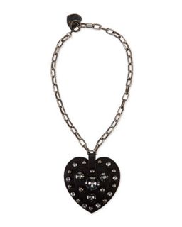 Heart Pendant Necklace, Black   Lanvin   Black