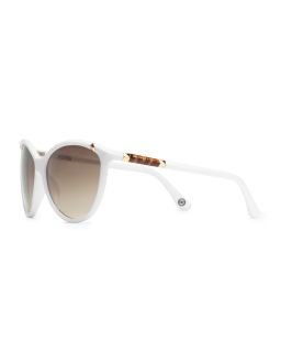 Camila Cat Eye Sunglasses   Michael Kors   White