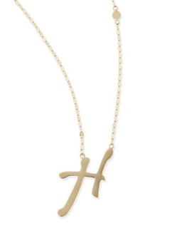 14k Gold Initial Letter Necklace, H   Lana   Gold (14k )