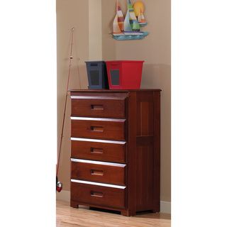 American Furniture Classics Merlot Pine Wood 5 drawer Chest Burgundy Size 5 drawer
