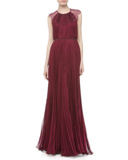 Womens Patsy Lace Pleated Gown, Magenta   Catherine Deane   Magenta (10)