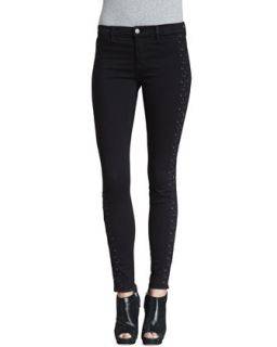 Womens Helena Embroidered Side Jeans   J Brand Jeans   Black (28)