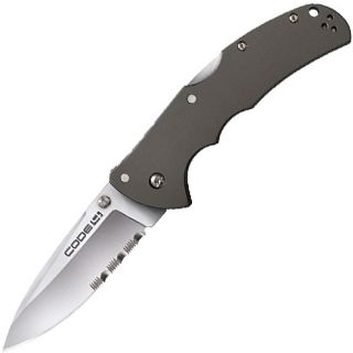Cold Steel Code 4 Spear Point Half Serrated Knife (201068)