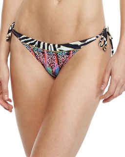 Womens Arbucci Full Tie Side Mix Bikini Bottom   PilyQ   Multi (LARGE)