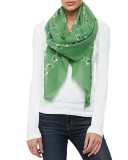 Floral Voile Fringe Scarf, Lime   Marc Jacobs   Lime (ONE SIZE)