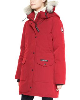 Womens Trillium Fur Hood Parka Jacket   Canada Goose   Red (X SMALL)