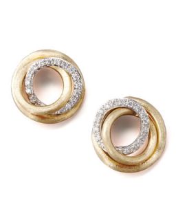Jaipur Diamond Link Stud Earrings   Marco Bicego   Gold