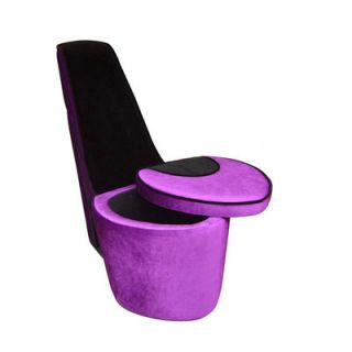 ORE High Heel Storage Side Chair HB43 Color Purple / Black
