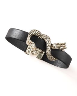 Naga Leather Bracelet, Black   John Hardy   Black