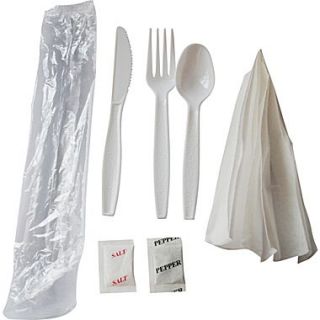 Berkley Square Heavy Duty Plastic Cutlery Kit, 250/Pack