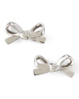 Mini Bow Stud Earrings, Silver   kate spade new york   Silver