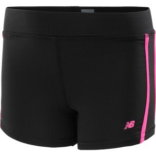 NEW BALANCE Girls Enlighten Shorts   Size Medium, Black/pink