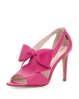 imelda peep toe bow sandal, rio pink   kate spade new york   Rio pink(hot pnk)