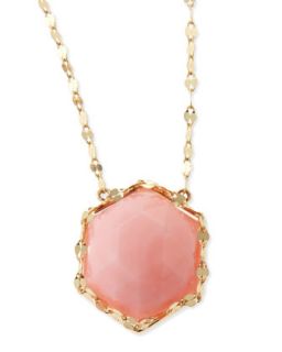 14k Gold Pink Opal Hexagon Necklace   Lana   Pink (14k )