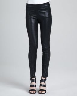 Womens Stretch Suede Legging   LAgence   Black crystal (SMALL)