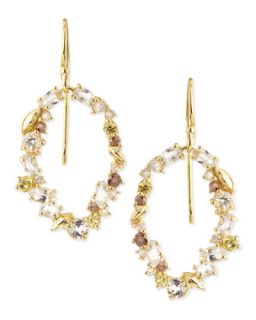 18k Golden Ice Diamond Oval Earrings   Alexis Bittar Fine   Gold (18k )