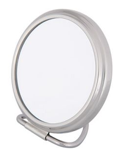 Stand Fold Purse Chrome Double Side Mirror   Frasco Mirrors   Tan
