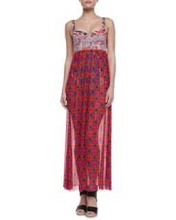 Womens Blimey Mixed Print Long Dress   Maaji   Multi (SMALL)