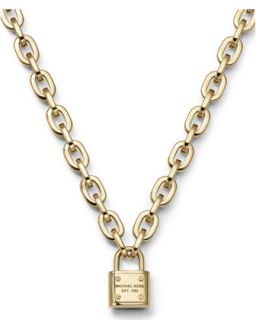 Padlock Toggle Necklace, Golden   Michael Kors   Gold