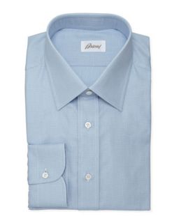 Mens Tick weave Dress Shirt, Blue   Brioni   Blue (15 1/2R)