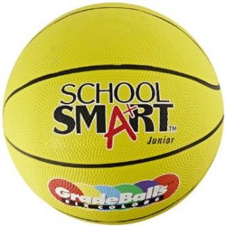 School Smart Gradeballs Rubber Basketball   Junior 27 inch   Yellow