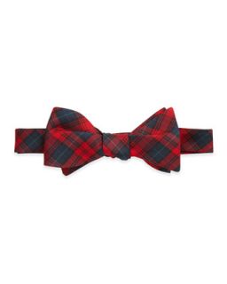 Mens Tartan Plaid Bow Tie, Red   Red