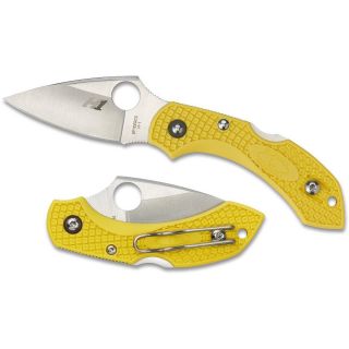 Spyderco Dragonfly2 FRN H 1 Plain Edge Knife   Yellow (4002481)