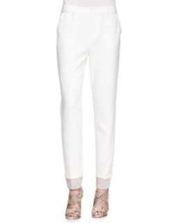 Womens Marianne Straight Leg Trousers   J Brand Ready to Wear   White/Smoke (6)