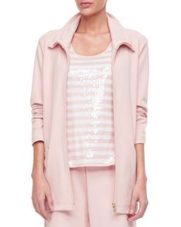 Womens Long Sleeve Jog Jacket   Joan Vass   Blossom pink (0 (4))