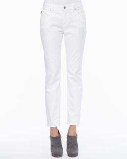 Womens Organic Skinny Ankle Jeans   Eileen Fisher   White (18)