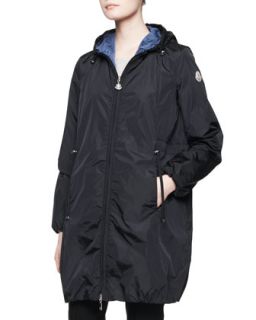 Womens Long Sleeve Long Zip Jacket, Navy   Moncler   Navy (3/L)