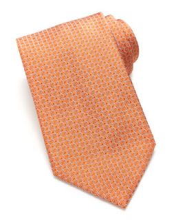 Mens Woven Tonal Links Tie, Orange   Brioni   Orange