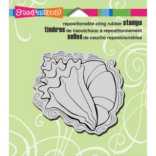 Stampendous Cling Rubber Stamp 3.5inx4in Sheet penpattern Conch
