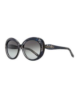 doriane watercolor round sunglasses, black   kate spade new york   Black