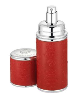 Logo Etched Leather Atomizer, Silver/Red   Creed   Silver