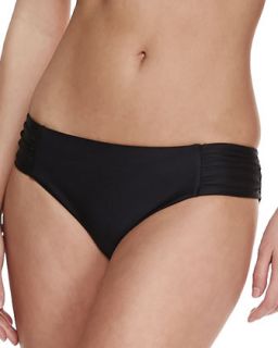 Womens Shimmer Ruched Side Retro Bottoms   Seafolly   Black (4)