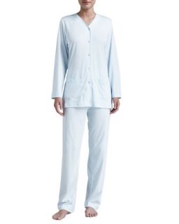 Womens Butterknit Pajamas, Blue   P. Jamas   Blue (MEDIUM)