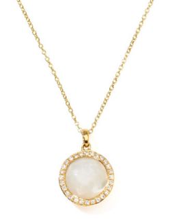 18k Gold Rock Candy Mini Lollipop Diamond Necklace in Mother of Pearl  