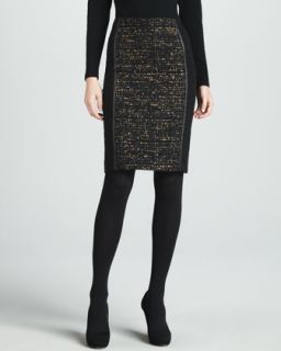 Womens Christina Tweed Panel Skirt   Lafayette 148 New York   Black multi (6)
