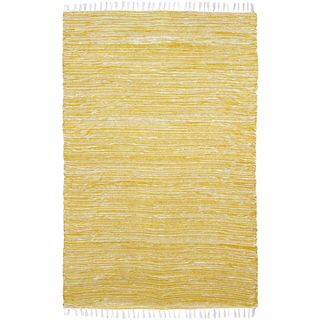 Yellow Reversible Chenille Flat Weave Area Rug (3 X 5)