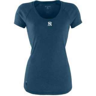 Antigua New York Yankees Womens Pep Shirt   Size Large, Navy/heather (ANT