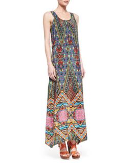 Womens Annie Silk Sleeveless Long Dress   Tolani   Brown (XL/14)