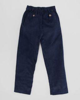 Alex Flat Front Corduroy Pants, Navy, Sizes 2 8   Busy Bees