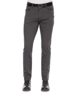 Mens Slim Fit Herringbone Pants, Dark Gray   Star USA   Dark gray (33)