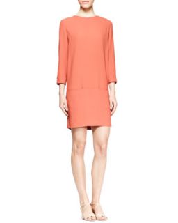 Womens Marinas Long Sleeve Pocket Dress   THE ROW   Burnt orange (4)