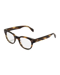 Afton Rounded Fashion Glasses, Cocobolo   Oliver Peoples   Cocobolo