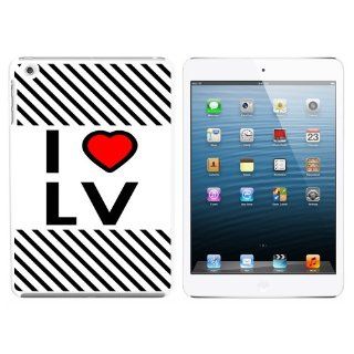 I Love Heart LV   Las Vegas Snap On Hard Protective Case for Apple iPad Mini   White Computers & Accessories